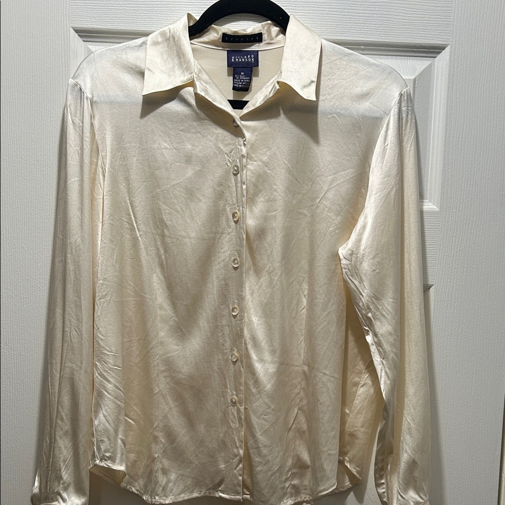 Vintage Cream Silk Blouse